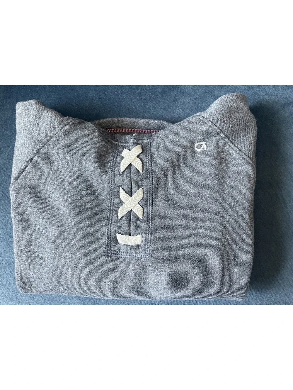 Gap Fit Dry Poncho Girls Sz S 6-7 Hoodie Pullover Tie Sweatshirt Gray Pink